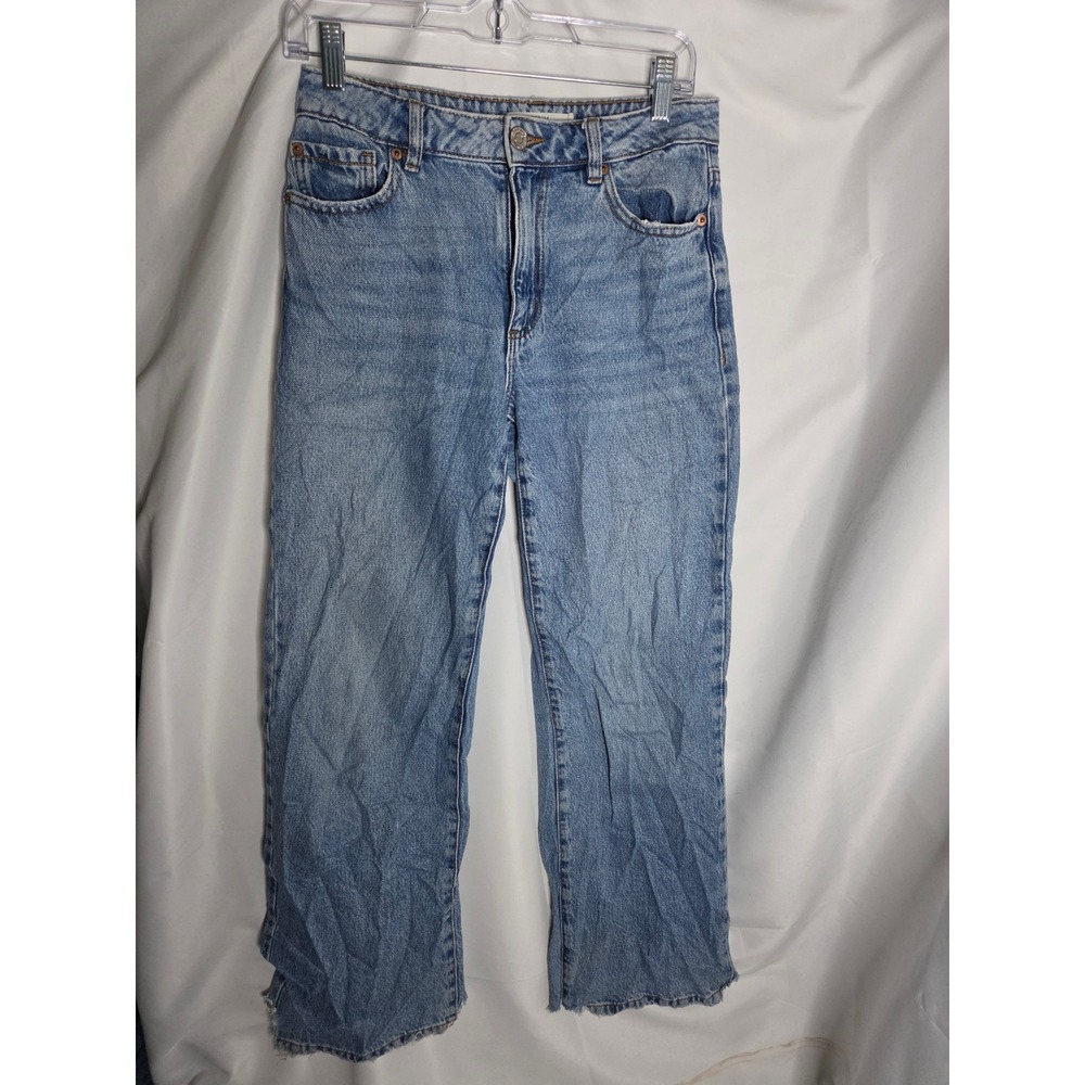 Garage Wide Leg Jeans Womens  Blue Medium Wash Relaxed High Rise Wide Leg